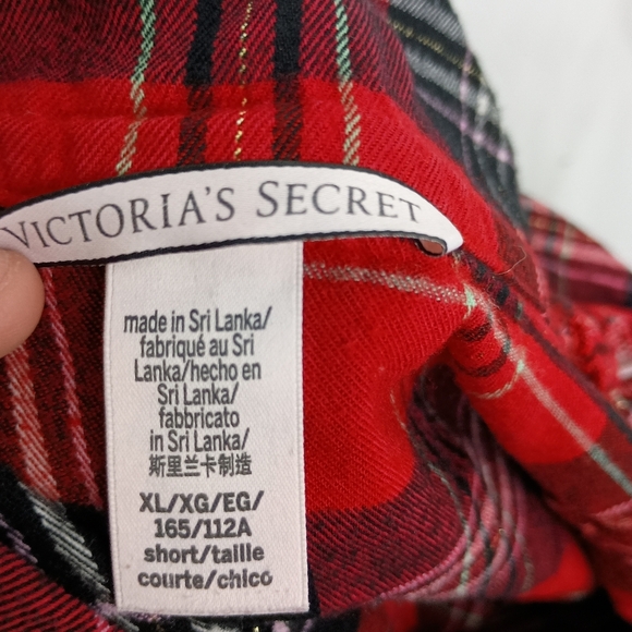 2/$30 Victoria's Secret Soft Cozy Red and Black Checkered Pajamas Short Set (#4) - Picture 2 of 10